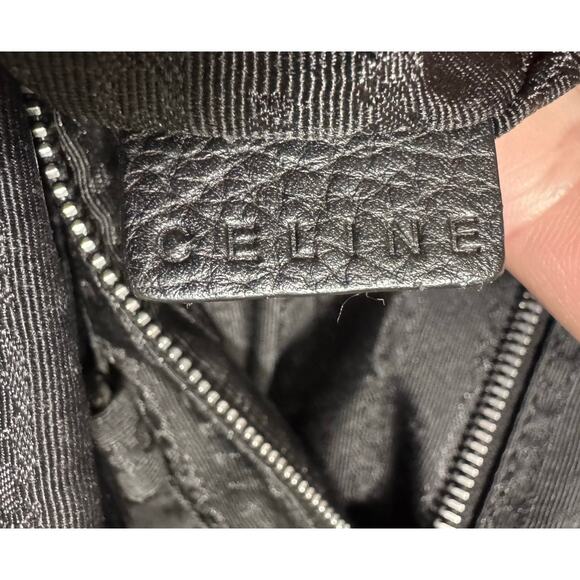 Auth. Celine Bittersweet Black Hobo Slouchy Textured Leather Handbag W/COA - Picture 15 of 16